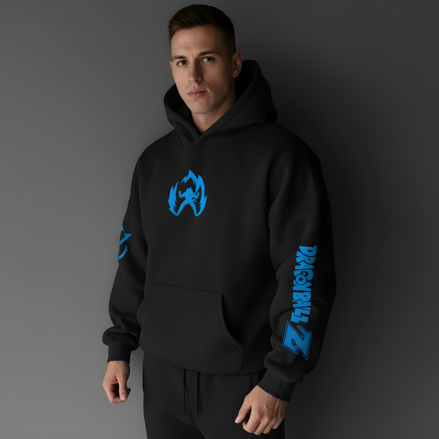 Hoodie Retro Blue God